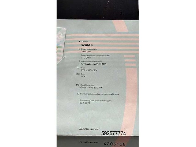 1997 volkswagen golf 2.9i vr6 syncro - afbeelding 39 van  44