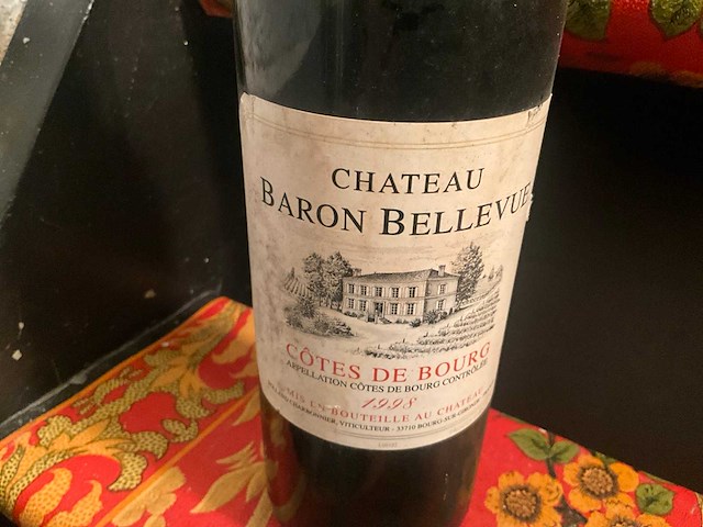 1998 chateau baron bellevue rode wijn (6x) - afbeelding 2 van  4