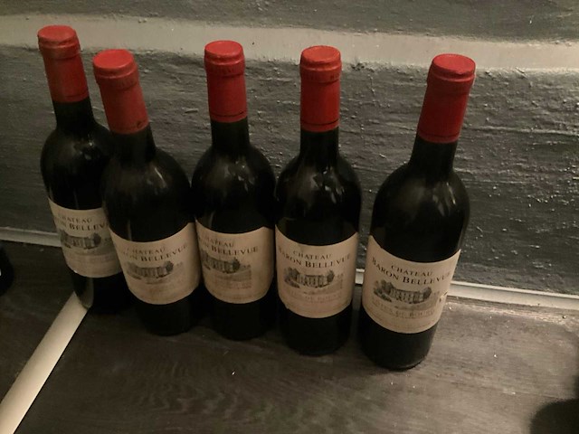 1998 chateau baron bellevue rode wijn (6x) - afbeelding 4 van  4