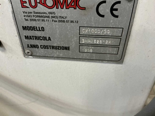 1998 euromac cx 1000/30 ponsknabbelmachine - afbeelding 12 van  13