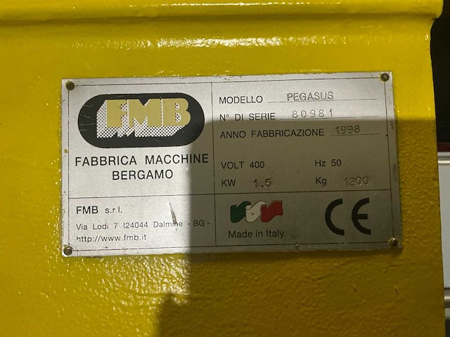 1998 fmb pegasus lintzaagmachine met rollenbaan - afbeelding 7 van  14