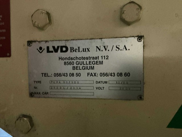 1998 geka puma 55/e-500 hydraulische ponsmachine - afbeelding 4 van  6