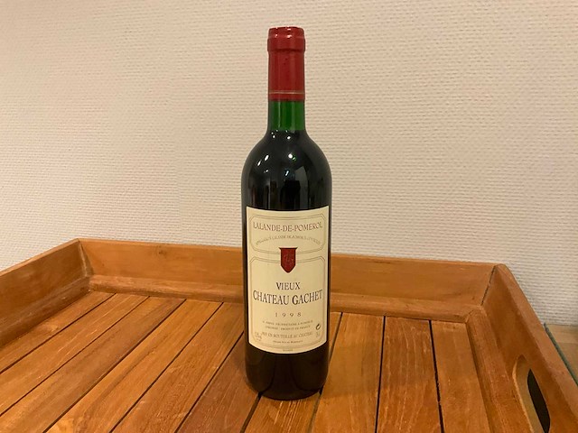 1998 lalande-de-pomerol vieux château gachet rode wijn (10x) - afbeelding 1 van  3