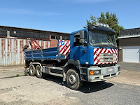 1998 man t33df vrachtwagen + atlas laadkraan 16m + container - afbeelding 3 van  12
