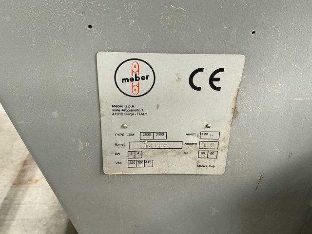 1998 meber 2500 langbandschuurmachine - afbeelding 8 van  8