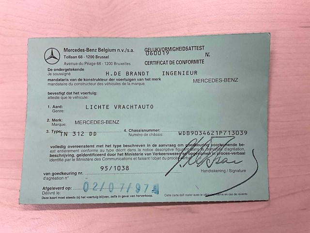 1998 mercedes-benz tn 312 dd - afbeelding 19 van  20