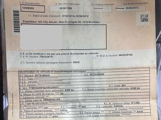 1998 mitsubishi canter depannagewagen / takelwagen - 7 plaatsen - functioneel - afbeelding 48 van  51
