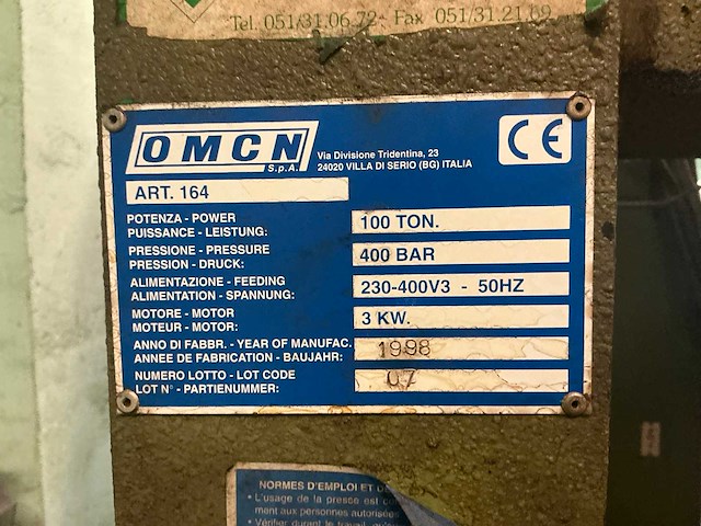 1998 omcn 164 hydraulische pers - afbeelding 7 van  7