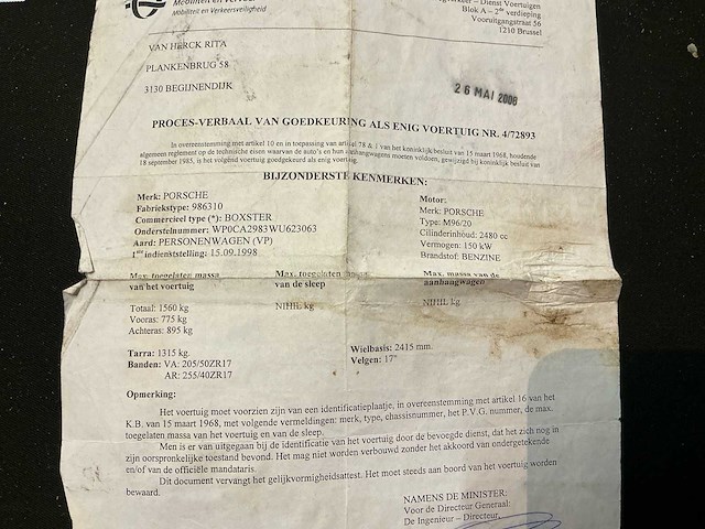 1998 porsche boxter personenauto - afbeelding 20 van  29