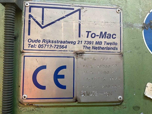 1998 to-mac stw972-13n decoiler - afbeelding 9 van  10