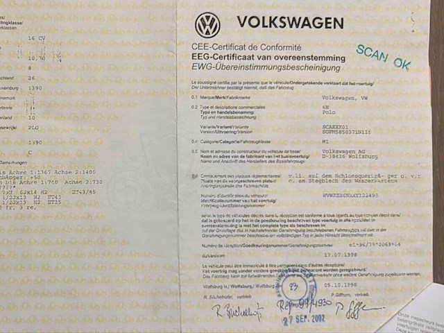 1998 volkswagen polo personenauto (47000 kms) - afbeelding 13 van  24