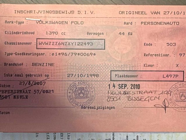 1998 volkswagen polo personenauto (47000 kms) - afbeelding 16 van  24