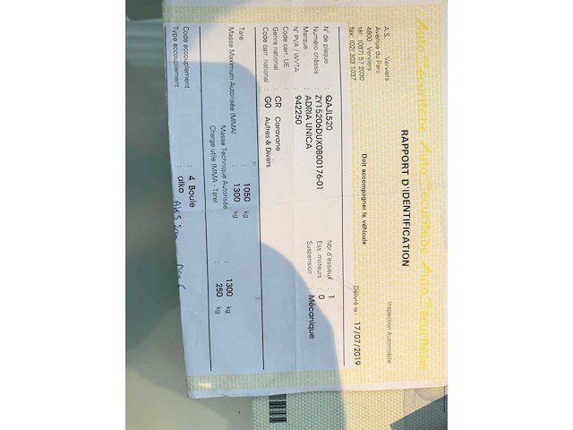 1999 adria unica caravan - afbeelding 18 van  27