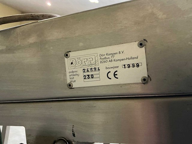 1999 dörr 24694 overige voedingsmiddelen productie machines - afbeelding 9 van  9
