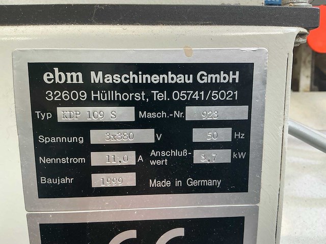1999 ebm kdp 109 s kantenlijmmachines - afbeelding 7 van  14