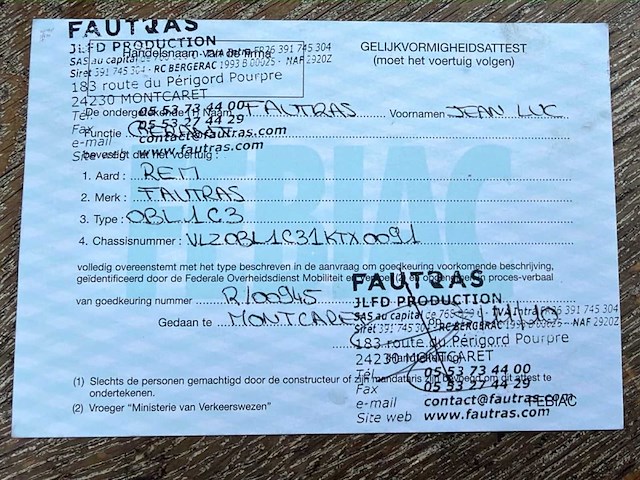 1999 fautras obl1c3 paardentrailer - afbeelding 16 van  28