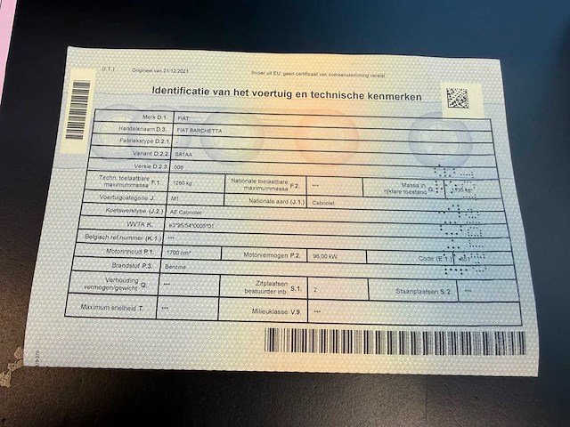 1999 fiat barchetta personenauto - afbeelding 28 van  35