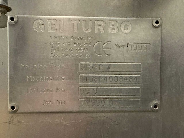 1999 gei turbo dio8p afvulmachine - afbeelding 6 van  6