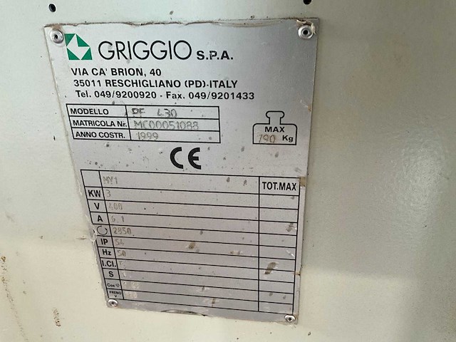 1999 griggio pf 430 vlakbank - afbeelding 3 van  15