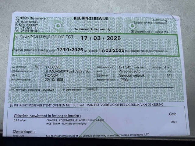 1999 honda logo personenauto - afbeelding 10 van  10