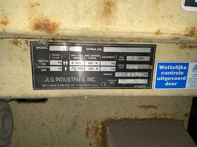 1999 jlg 2658e hoogwerker - afbeelding 6 van  11
