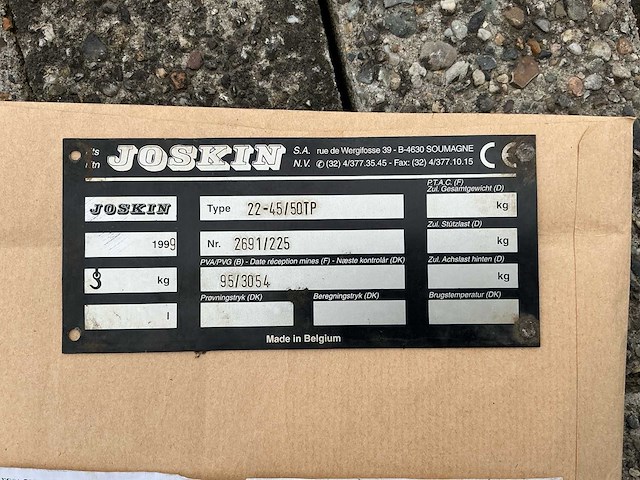 1999 joskin 22-45/50tp kipper - afbeelding 15 van  18