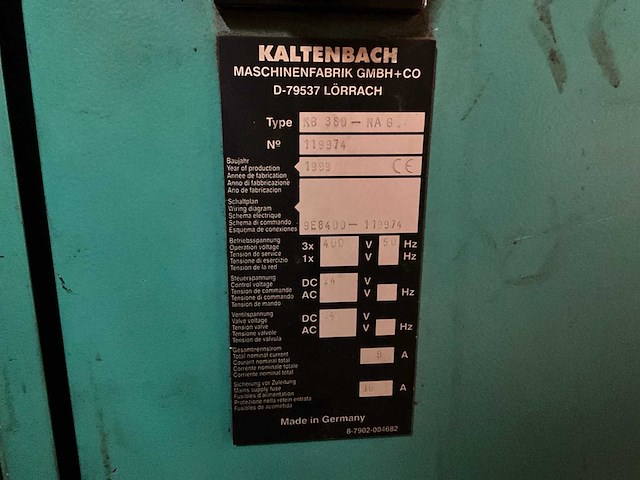 1999 kaltenbach kb360-na g bandzaagmachine - afbeelding 6 van  14