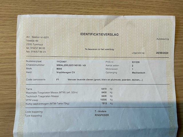 1999 man l84f vrachtwagen - afbeelding 19 van  31