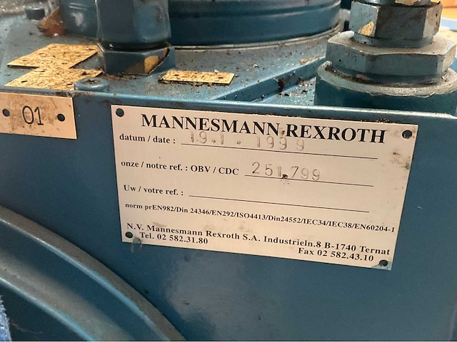 1999 mannesmann rexroth hydraulische pomp - afbeelding 5 van  7