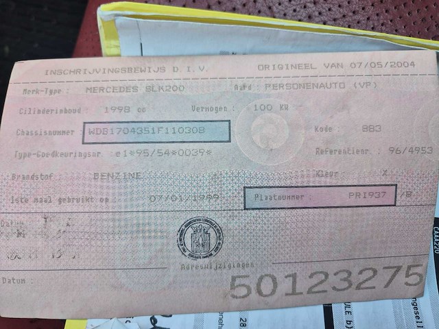 1999 mercedes slk200 personenauto - afbeelding 17 van  30