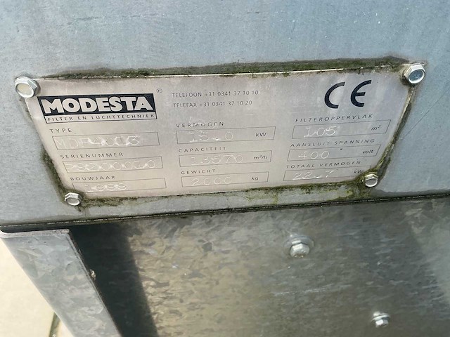 1999 modesta mde 4003 afzuiginstallatie - afbeelding 6 van  10