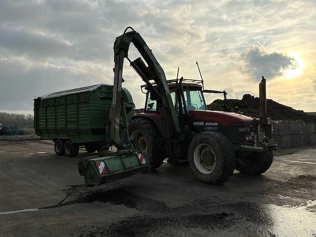 1999 new holland m135 landbouwtractor + maaiarm + laadbakaanhangwagen - afbeelding 5 van  18