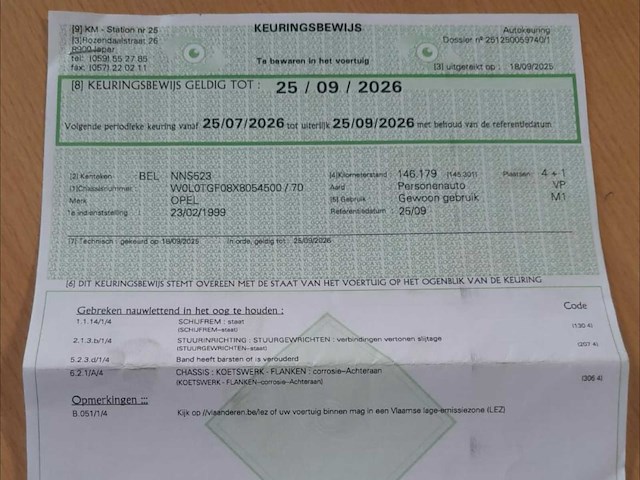 1999 opel astra g personenauto - afbeelding 10 van  21