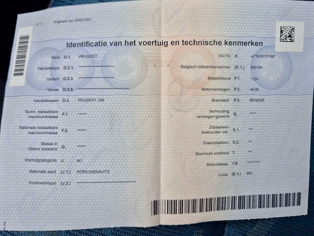 1999 peugeot 206 personenauto - afbeelding 5 van  23