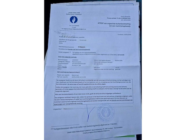 1999 peugeot 206 personenauto - afbeelding 15 van  23