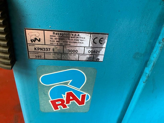 1999 ravaglioli kpn337 2-koloms hefbrug - afbeelding 4 van  4