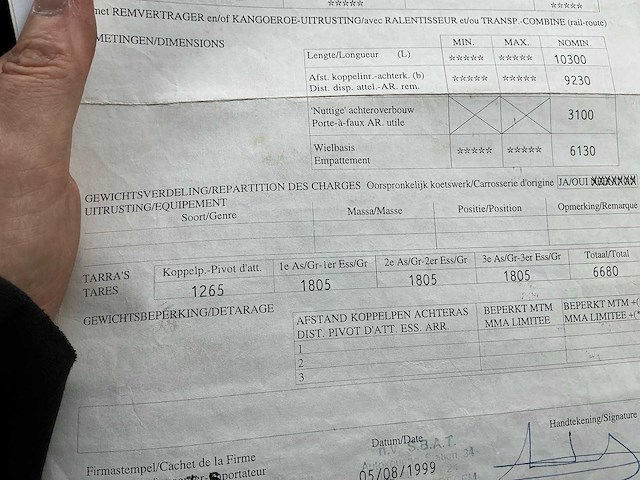 1999 robuste kaiser s3803v oplegger kipper - afbeelding 18 van  18