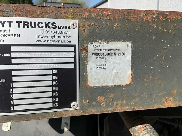1999 rohr anh.platform aanhangwagen voor vrachtwagens - afbeelding 18 van  37