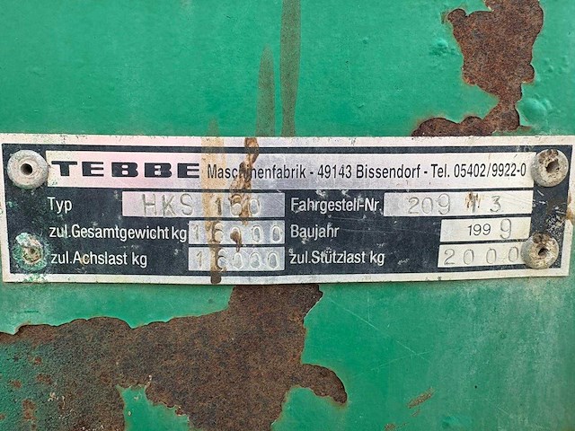 1999 tebbe hks 160 spreider - afbeelding 4 van  12