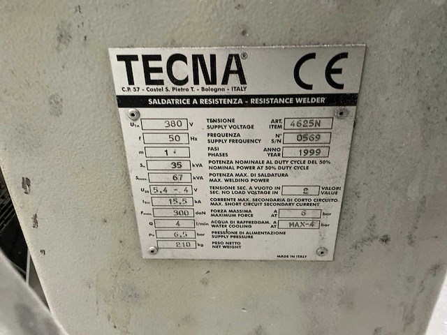 1999 techna 4652n puntlasmachine - afbeelding 6 van  7