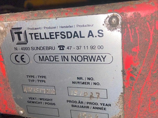 1999 tellefsdal a.s av 151 mh bale verpakking - afbeelding 6 van  6