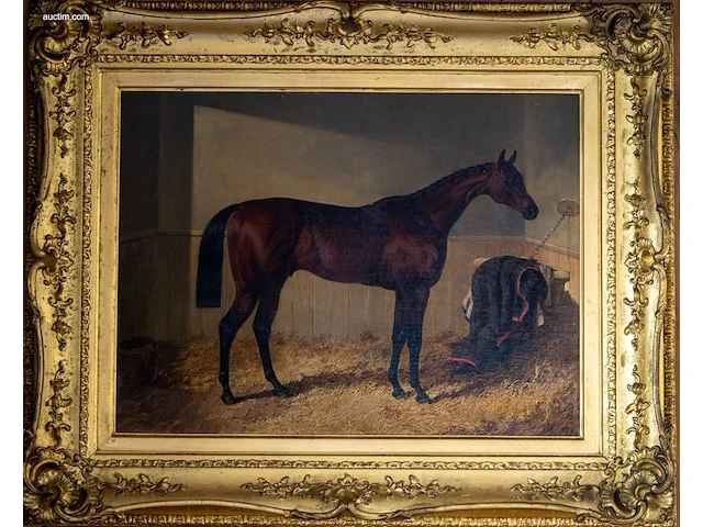 19e-eeuws engels olieverfschilderij op doek the... - afbeelding 1 van  4