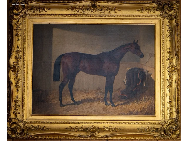 19e-eeuws engels olieverfschilderij op doek the... - afbeelding 3 van  4