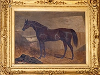 19e-eeuws olieverfschilderij op doek j.f. herring...