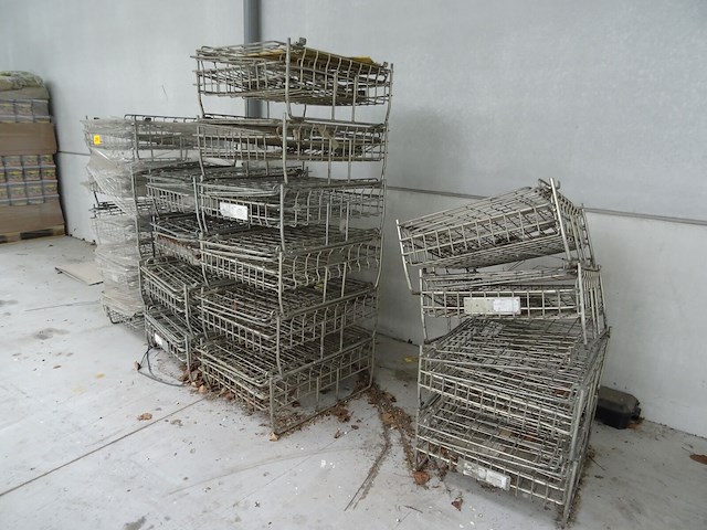 19x stapelbare metalen draadmand - afbeelding 2 van  2