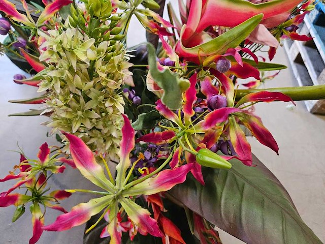 1x artificiële tropische bloemen set - afbeelding 4 van  5