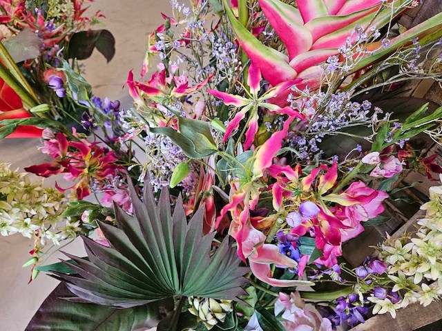 1x artificiële tropische bloemen set - afbeelding 4 van  4