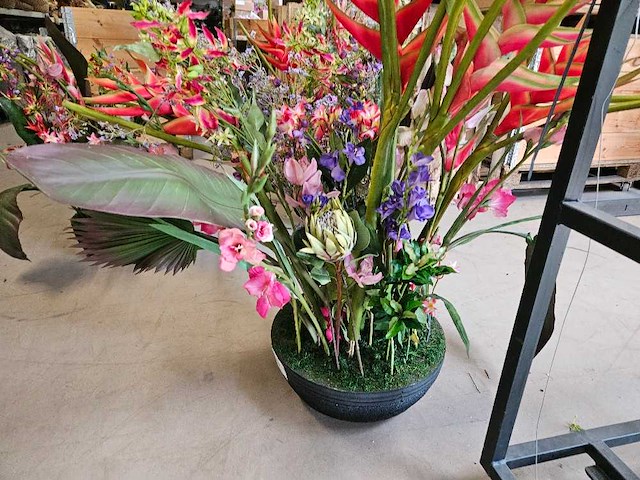 1x artificiële tropische bloemen set - afbeelding 2 van  4