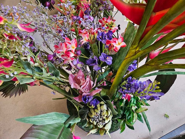 1x artificiële tropische bloemen set - afbeelding 3 van  4