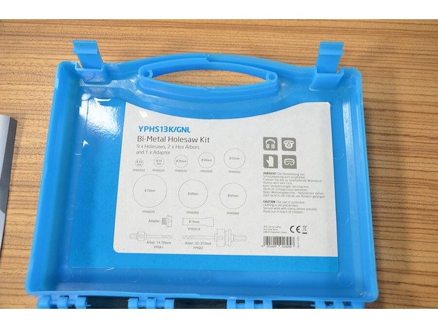 1x bi-metal holesaw kit yphs13k/gnl, 12 piece kit - afbeelding 4 van  5